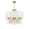 Crystorama Othello 24'' Chandelier in Vibrant Gold - Front View