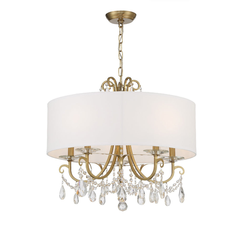 Crystorama Othello 24'' Chandelier in Vibrant Gold - Front View