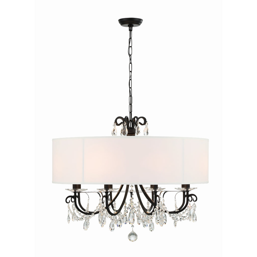 Crystorama Othello 32'' Chandelier in Matte Black - Additional View