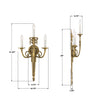 663-MB Loxley 12.75'' Sconce | Dimensions Image