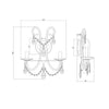 Crystorama Othello 14'' Sconce - Product Dimensions