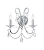 Crystorama Swarovski 14" Sconce in Polished Chrome - Front View