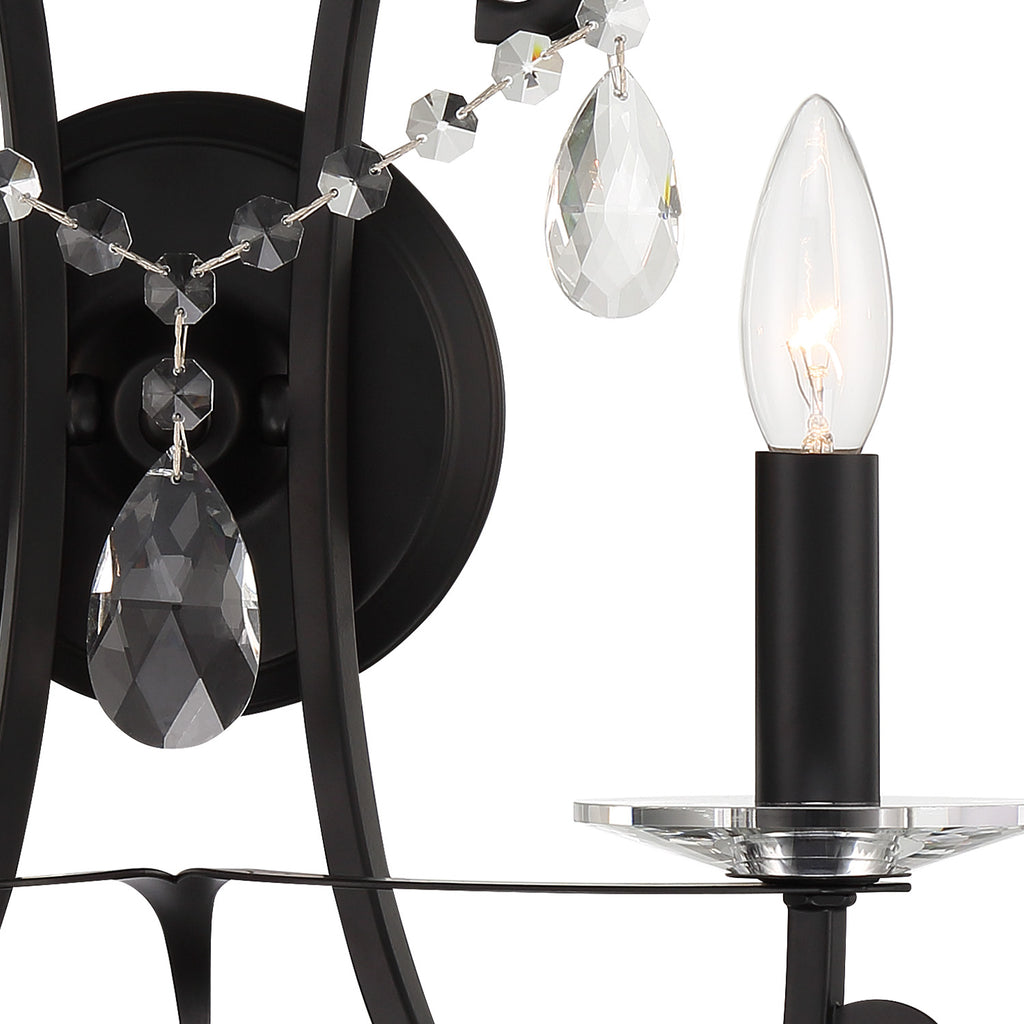Crystorama-OPEN-BOX Othello 2 Light Sconce in Matte Black - Additional View