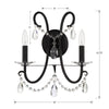6822-MK-CL-MWP_ULN Othello 2 Light Sconce | Dimensions Image