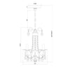 Crystorama Othello 13'' Chandelier - Product Dimensions