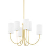 6828-AGB Harlem 6 Light Chandelier Main Image