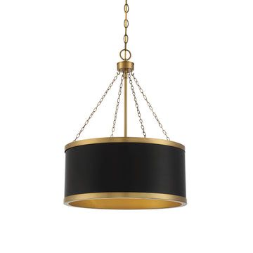 Black with Warm Brass