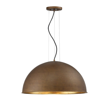 Rubbed Bronze with Gold Leaf