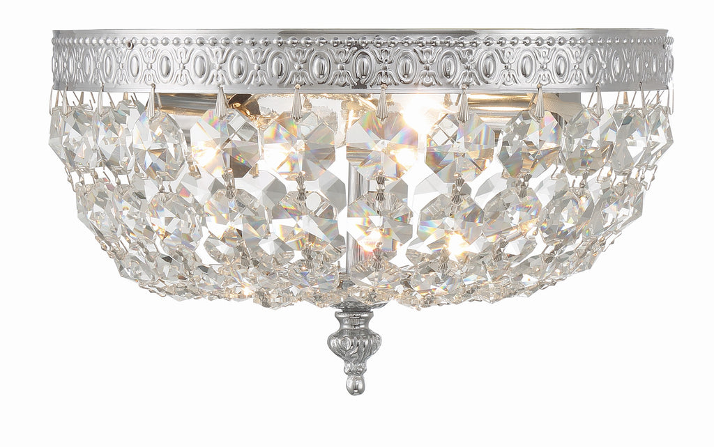 Crystorama Waltham 10'' Flush Mount in Polished Chrome - Additional View