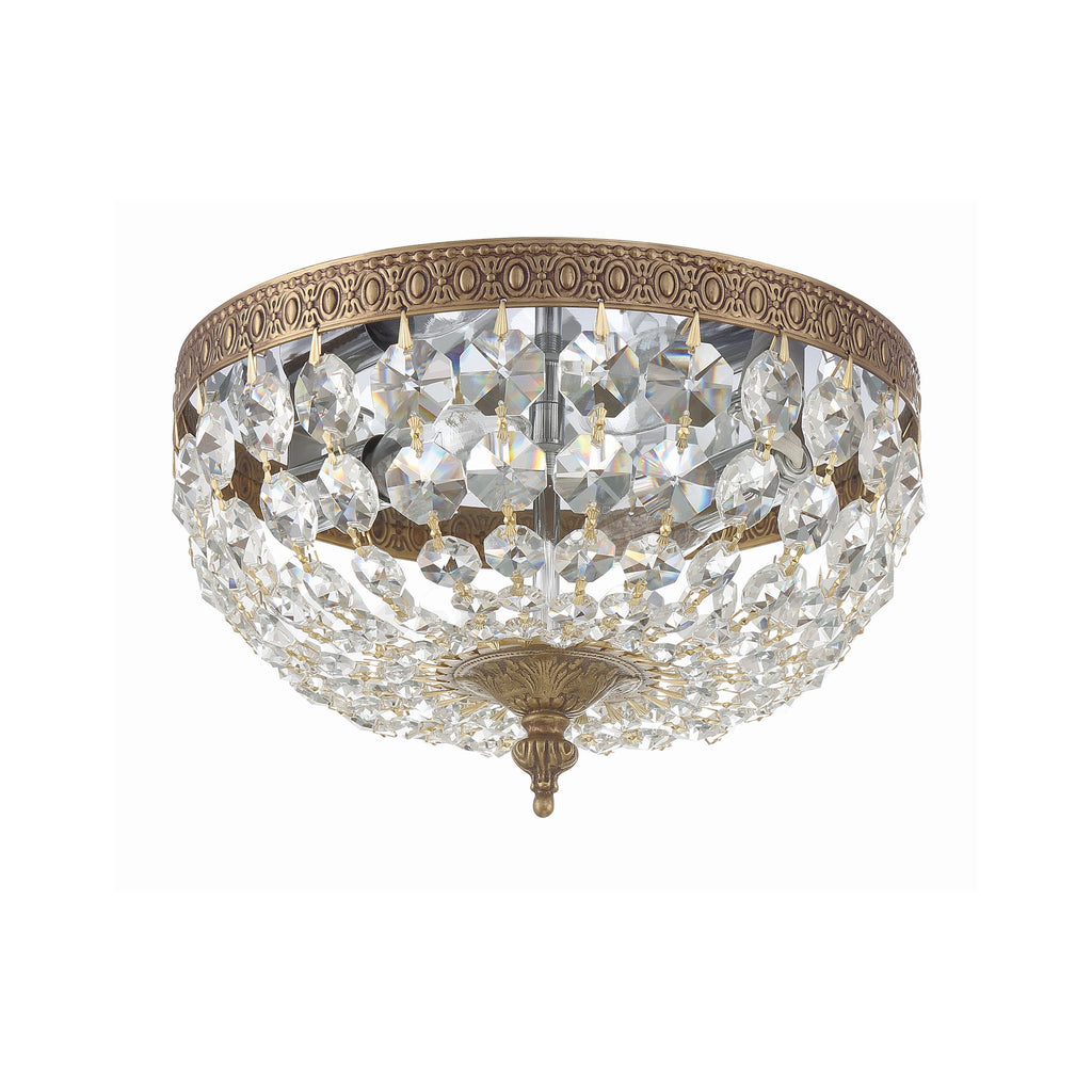 Crystorama Waltham 10'' Flush Mount in Olde Brass - Additional View