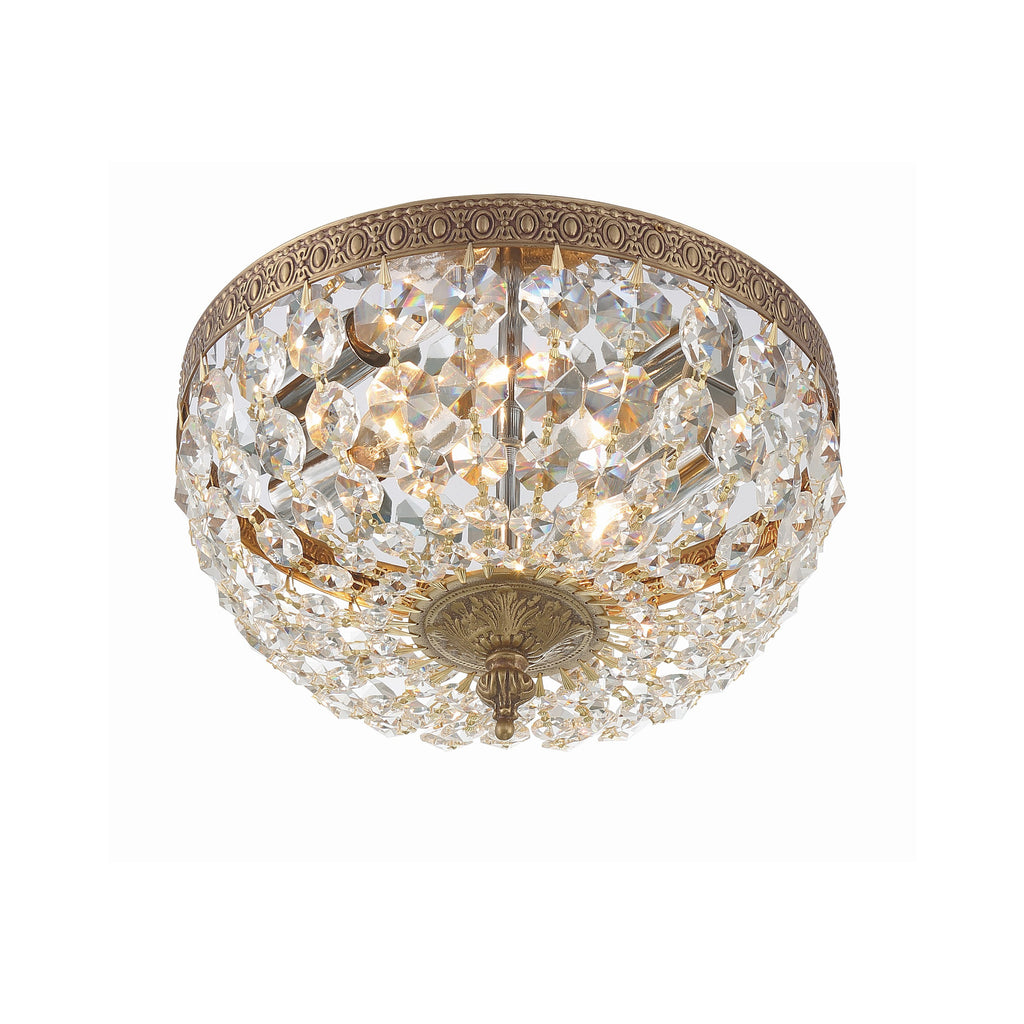 Crystorama Waltham 10'' Flush Mount in Olde Brass - Additional View