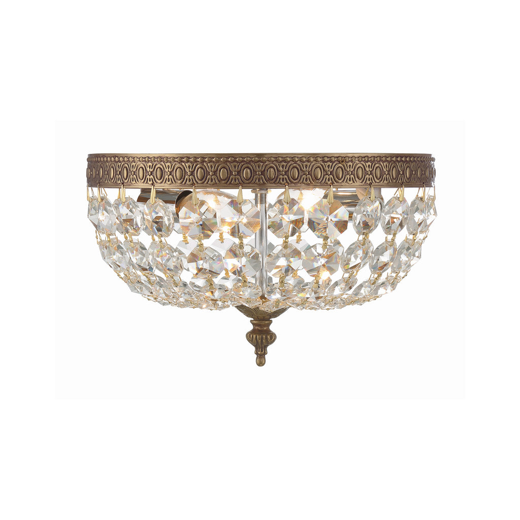 Crystorama Waltham 10'' Flush Mount in Olde Brass - Additional View