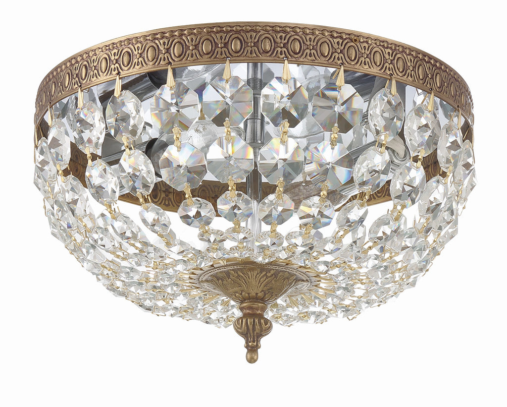 Crystorama Waltham 10'' Flush Mount in Olde Brass - Additional View