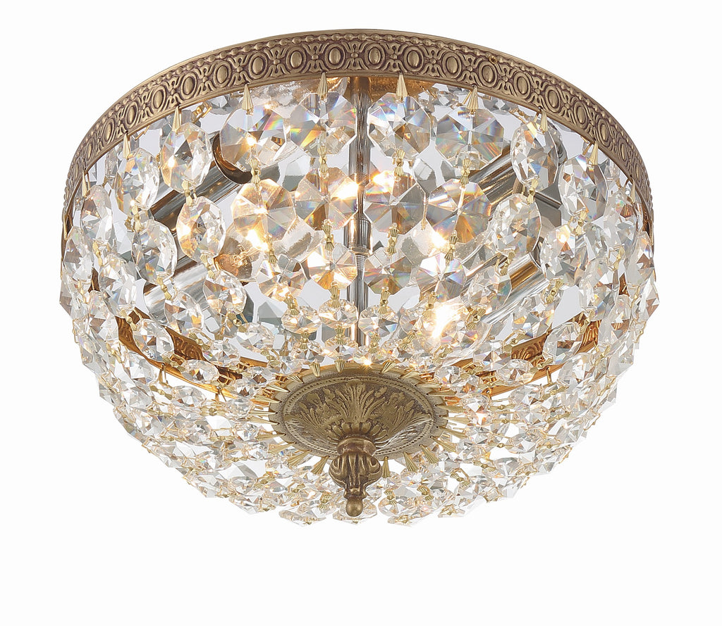Crystorama Waltham 10'' Flush Mount in Olde Brass - Additional View