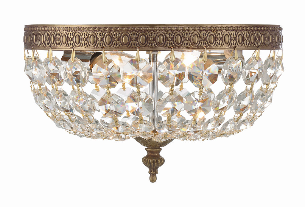 Crystorama Waltham 10'' Flush Mount in Olde Brass - Additional View