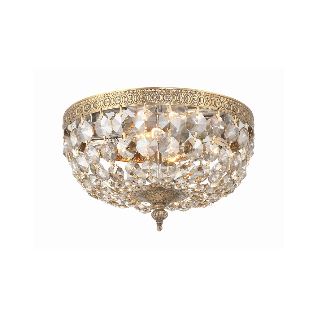 Crystorama Waltham 10'' Flush Mount in Olde Brass - Additional View