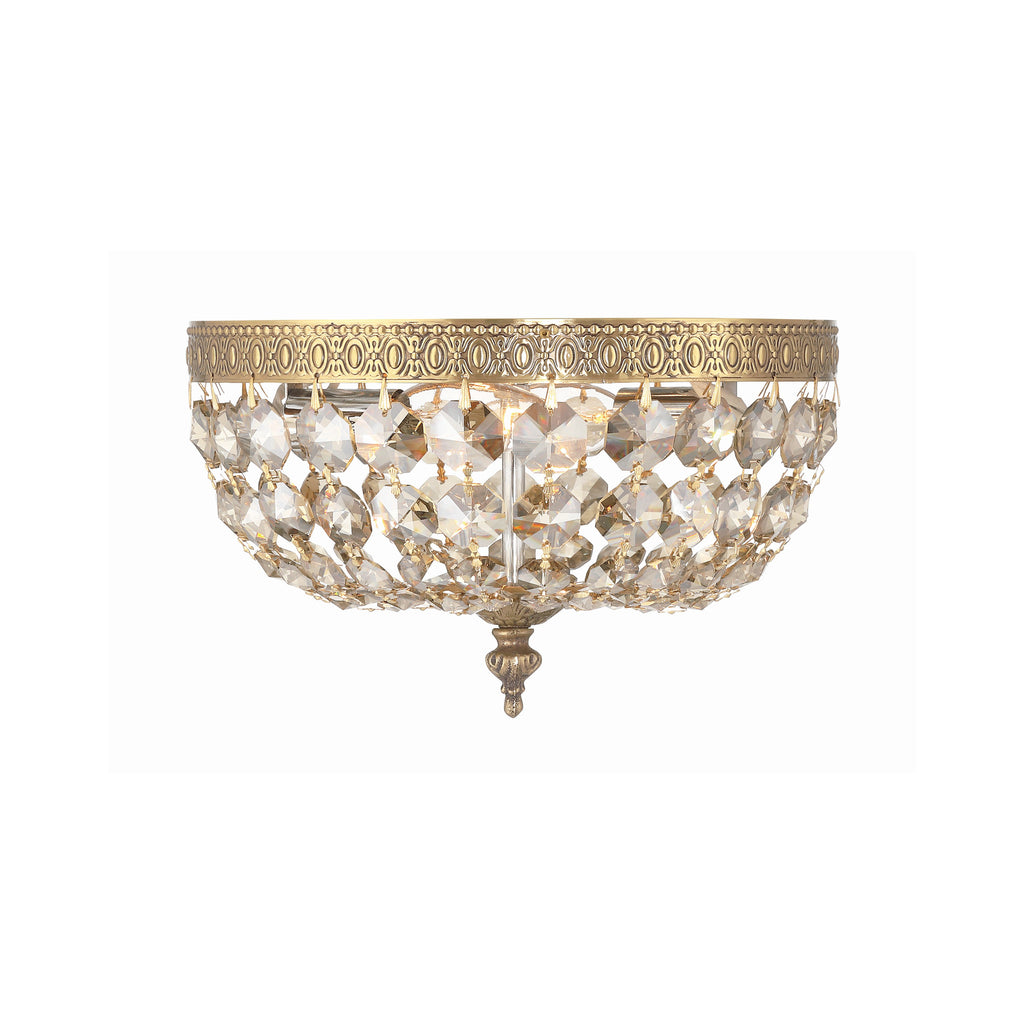 Crystorama Waltham 10'' Flush Mount in Olde Brass - Additional View