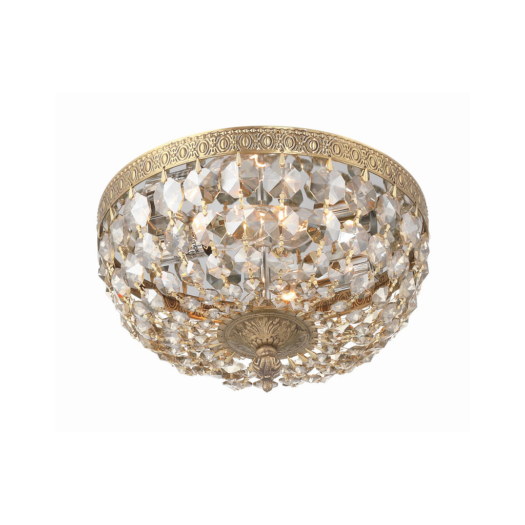 Crystorama Waltham 10'' Flush Mount in Olde Brass - Additional View