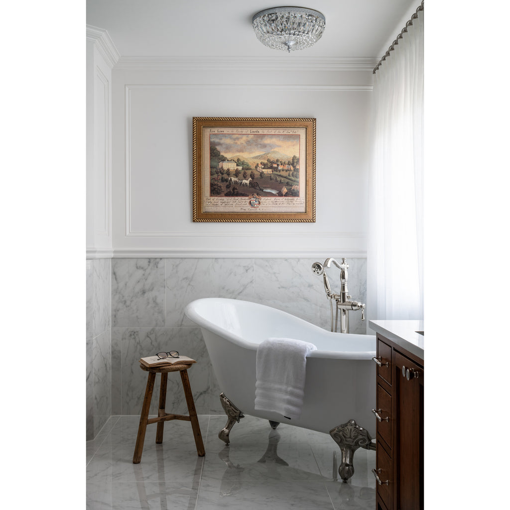 Crystorama Waltham 12'' Flush Mount in Polished Chrome - Lifestyle View