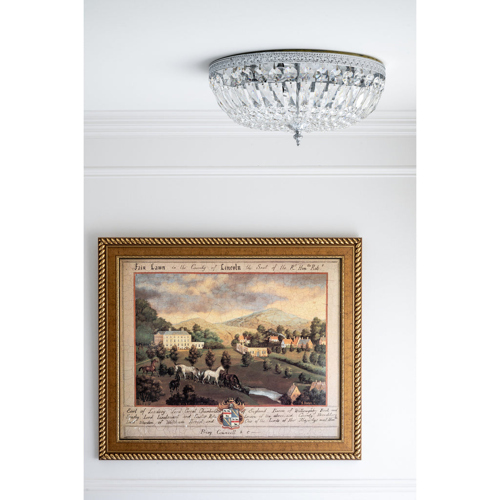 Crystorama Waltham 12'' Flush Mount in Polished Chrome - Lifestyle View