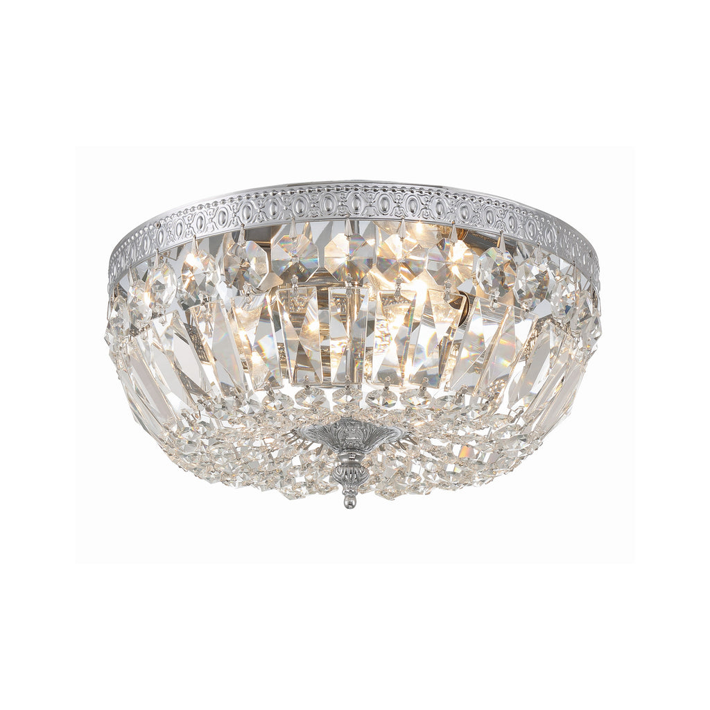 Crystorama Waltham 12'' Flush Mount in Polished Chrome - Front View