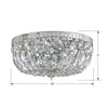 712-CH-CL-SAQ Waltham 12'' Flush Mount | Dimensions Image