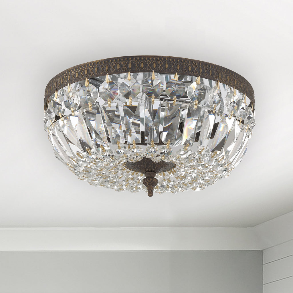 Crystorama Waltham 12'' Flush Mount in English Bronze - Lifestyle View
