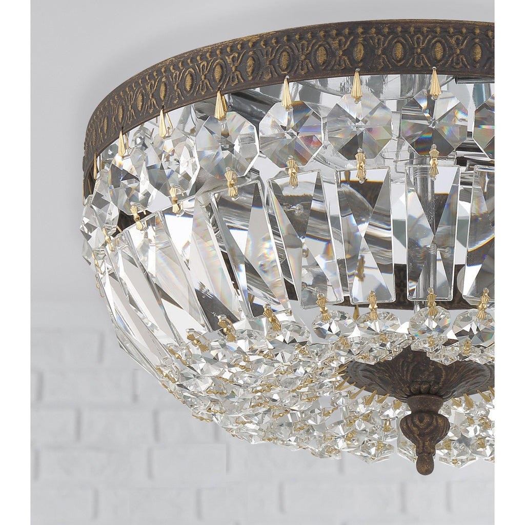 Crystorama Waltham 12'' Flush Mount in English Bronze - Lifestyle View
