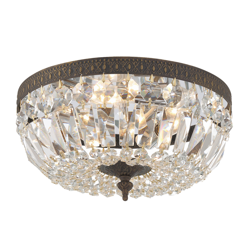 Crystorama Waltham 12'' Flush Mount in English Bronze - Front View