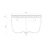 Crystorama Waltham 12'' Flush Mount - Product Dimensions