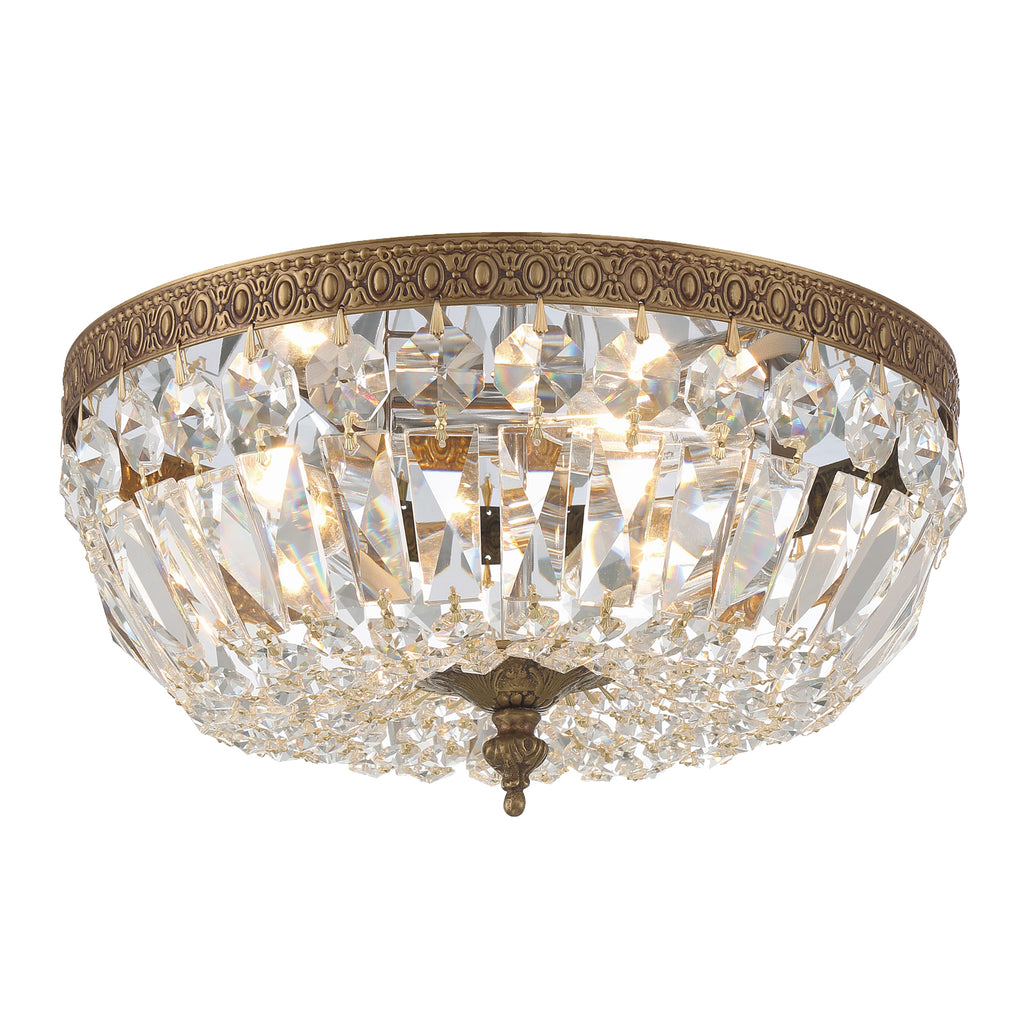 Crystorama Waltham 12'' Flush Mount in Olde Brass - Front View