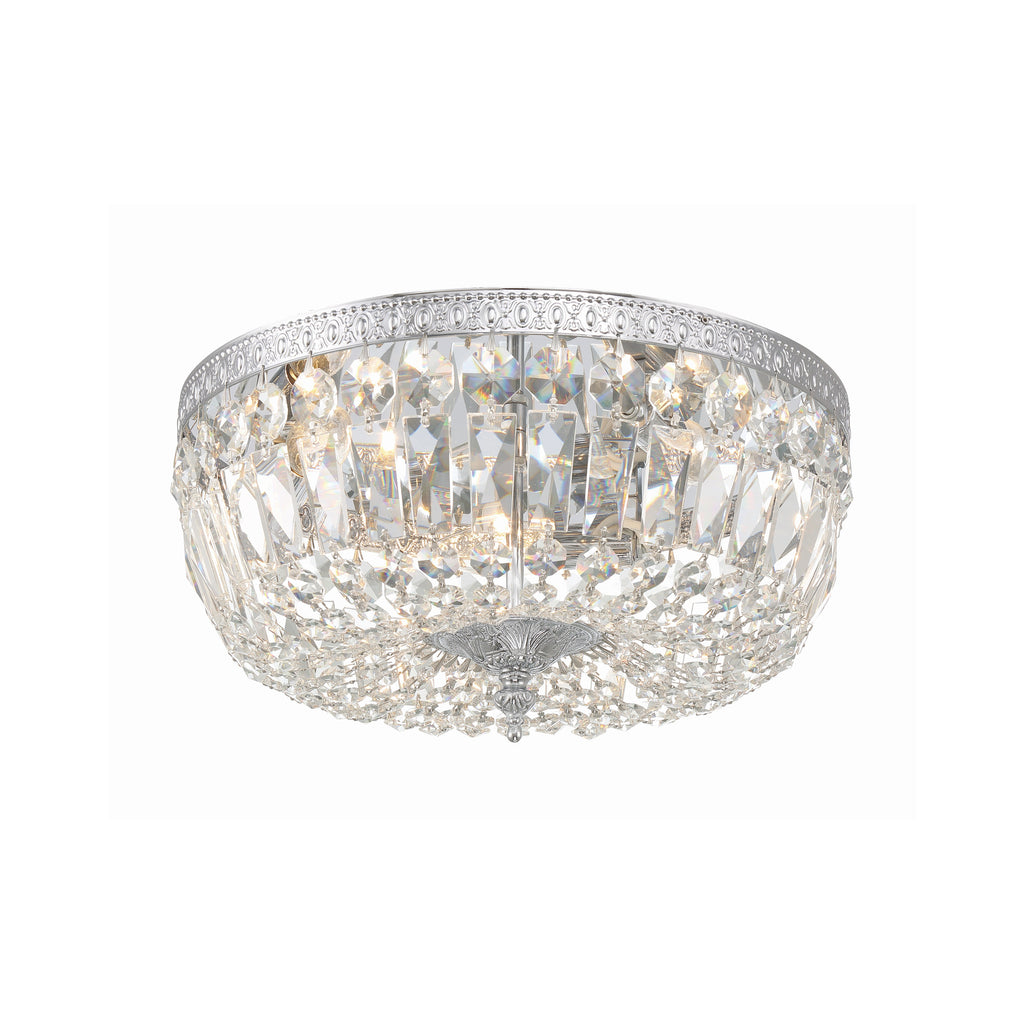 Crystorama Waltham 14'' Flush Mount in Polished Chrome - Front View
