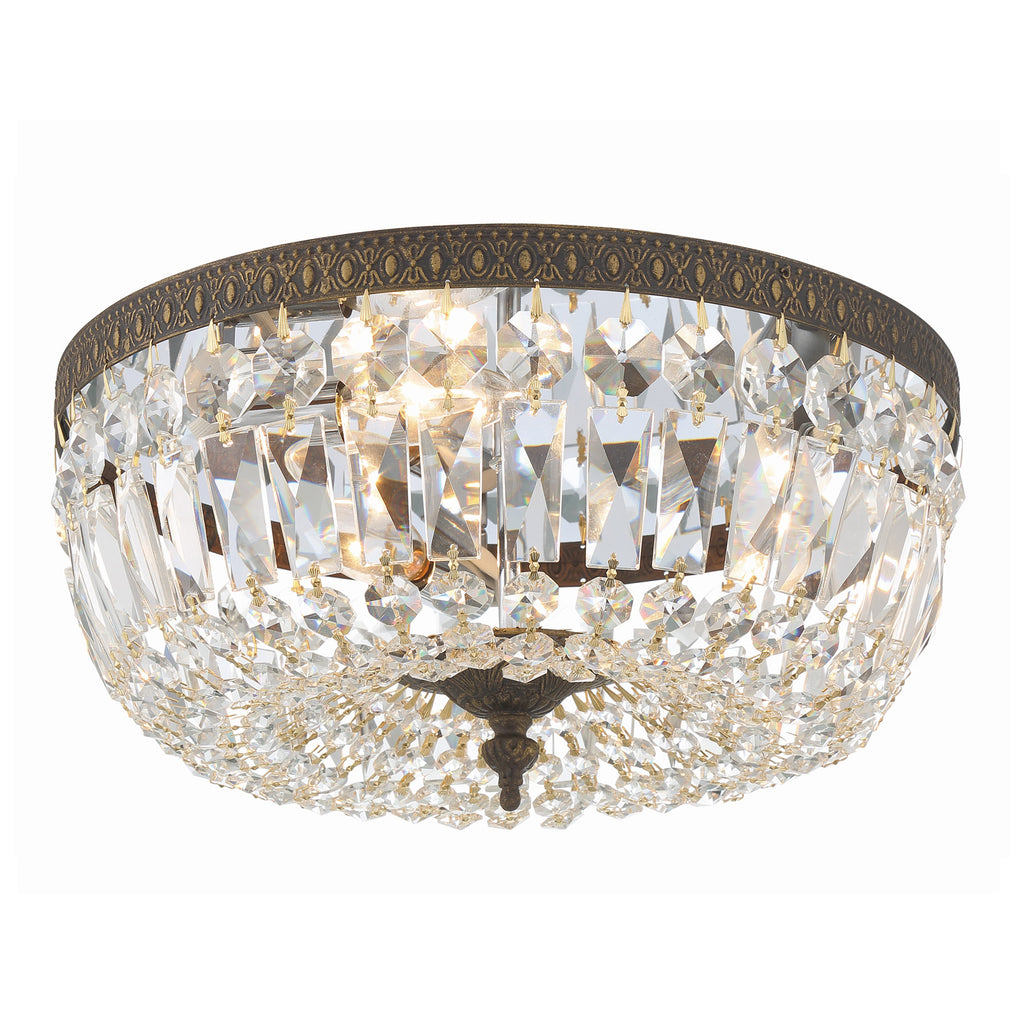 Crystorama Waltham 14'' Flush Mount in English Bronze - Front View