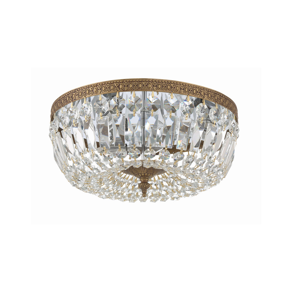 Crystorama Waltham 14'' Flush Mount in Olde Brass - Additional View