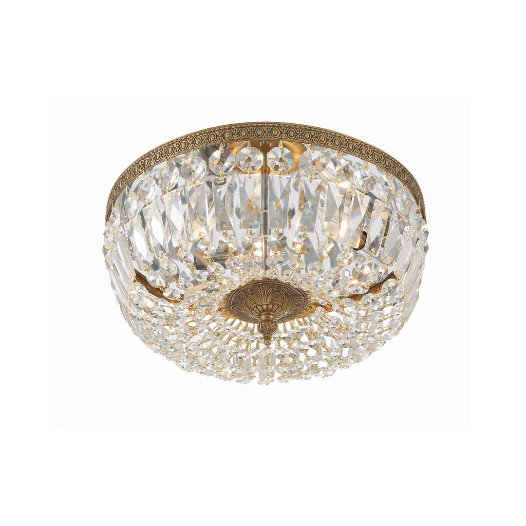Crystorama Waltham 14'' Flush Mount in Olde Brass - Additional View