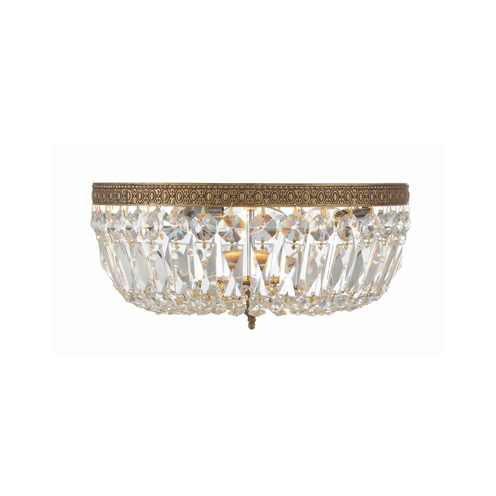 Crystorama Waltham 14'' Flush Mount in Olde Brass - Additional View