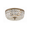 Crystorama Waltham 14'' Flush Mount in Olde Brass - Front View