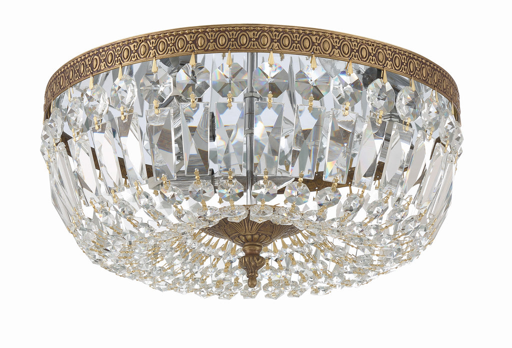 Crystorama Waltham 14'' Flush Mount in Olde Brass - Additional View