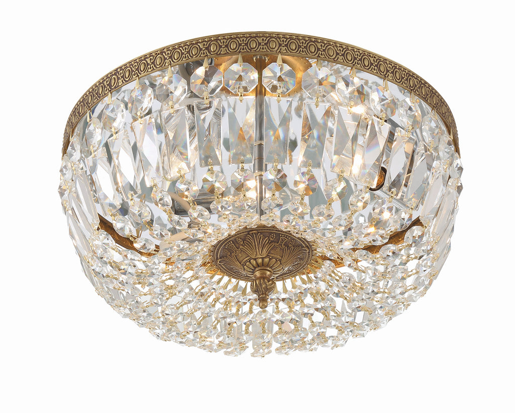 Crystorama Waltham 14'' Flush Mount in Olde Brass - Additional View