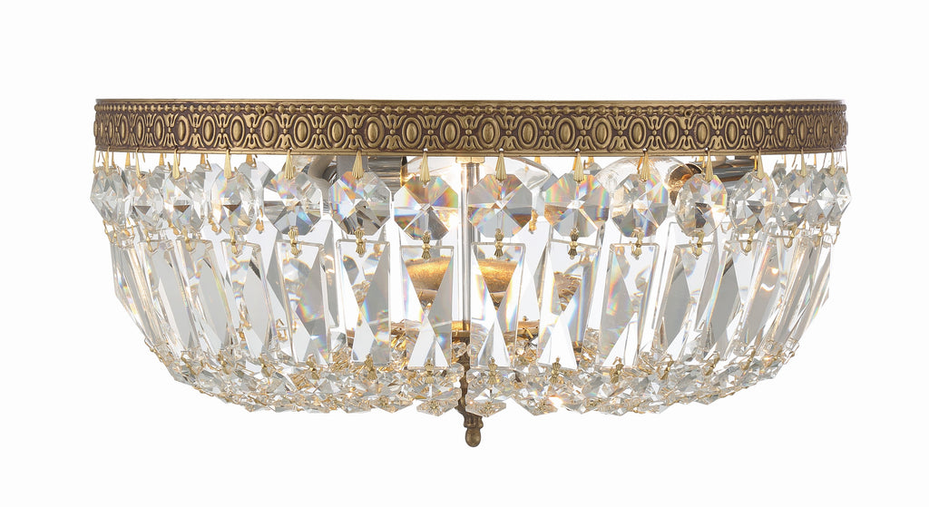 Crystorama Waltham 14'' Flush Mount in Olde Brass - Additional View