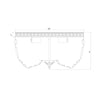 Crystorama Waltham 14'' Flush Mount - Product Dimensions