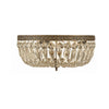 Crystorama Hand Cut 14" Flush in Olde Brass - Additional View