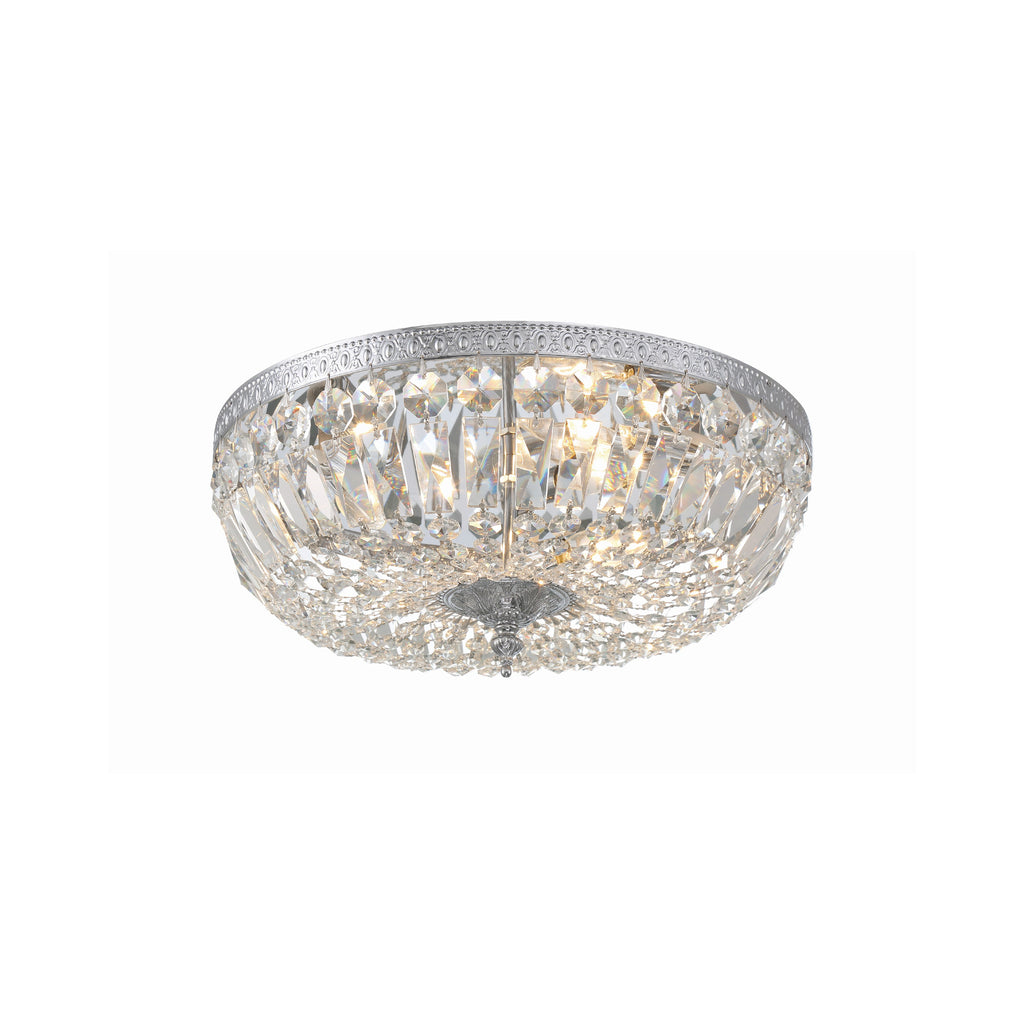 Crystorama Waltham 16'' Flush Mount in Polished Chrome - Front View
