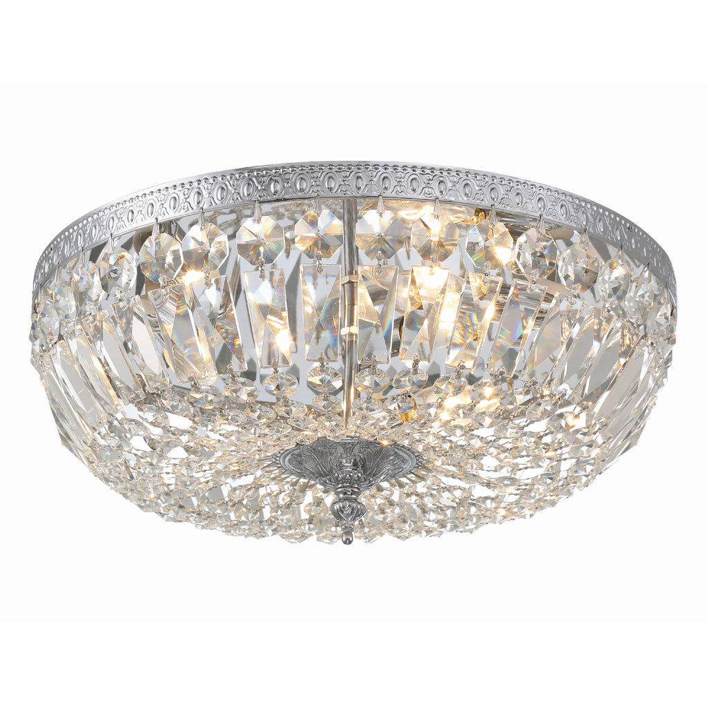 Crystorama Waltham 16'' Flush Mount in Polished Chrome - Front View