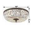 716-EB-CL-MWP Ceiling Mount 3 Light Flush | Dimensions Image