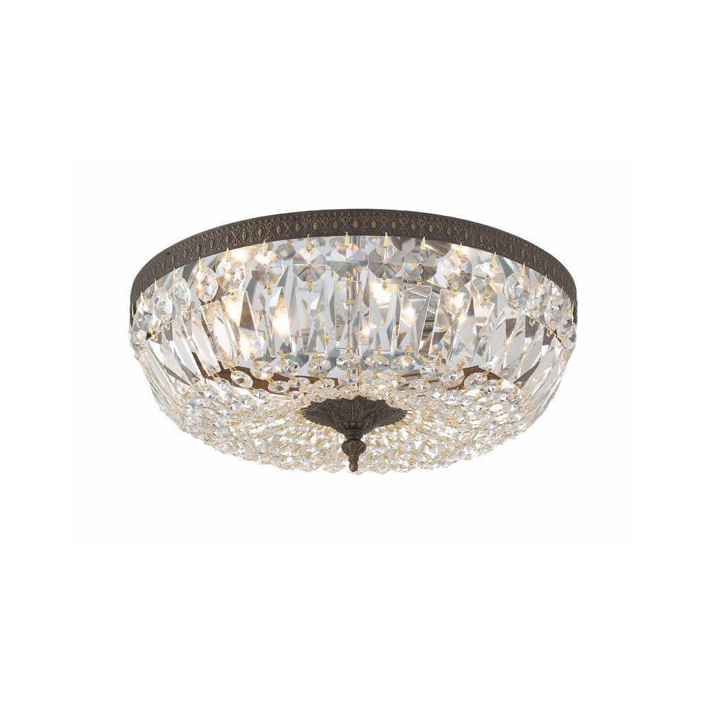 Crystorama Waltham 16'' Flush Mount in English Bronze - Front View