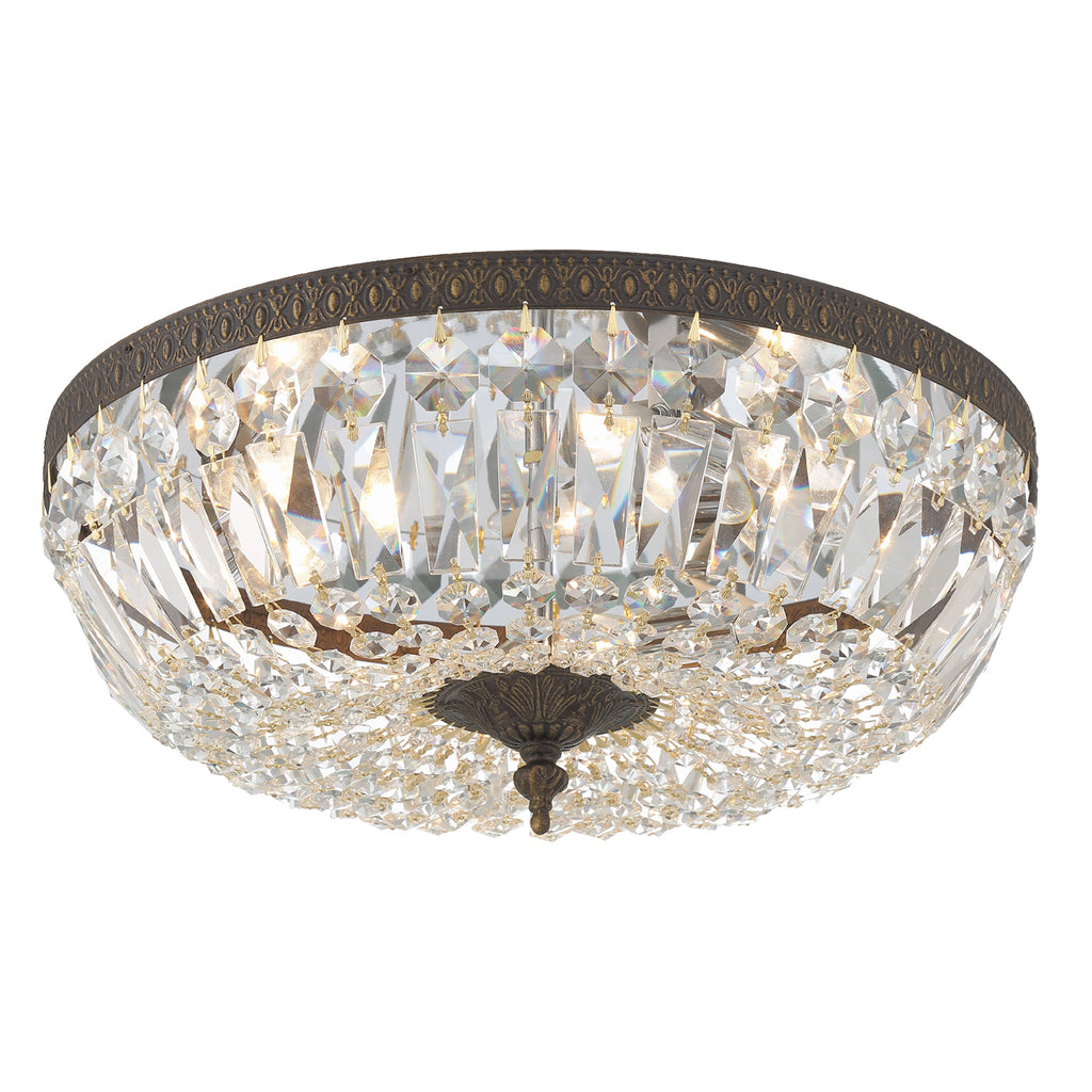 Crystorama Waltham 16'' Flush Mount in English Bronze - Front View
