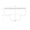 Crystorama Waltham 18'' Flush Mount - Product Dimensions