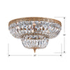 730-OB-CL-MWP Crystorama 8 Light Flush Mount | Dimensions Image