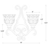 Crystorama Norwalk 16'' Sconce - Product Dimensions